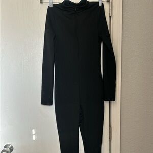 SHEIN Black Long Sleeve Jumpsuit